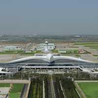 ASHGABAT AIRPORT MAIN TERMINAL BUILDING FACADE STEELS (2016)